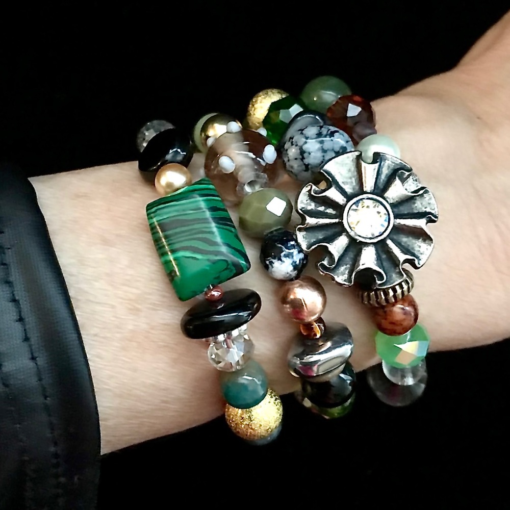 Handmade Bracelet with Vintage and Modern Elements (NB69-6H) New Without Tags - Picture 7 of 9